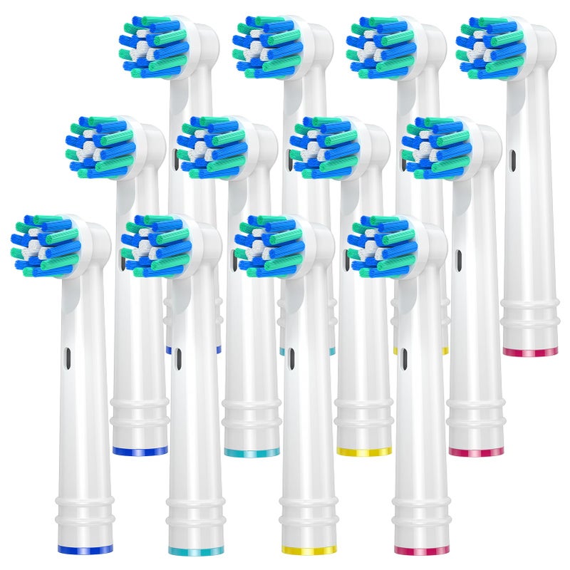 REDTRON Cross Action Electric Toothbrush Head for Oral B, Brush Head Compatible with Oral B, Replacement Toothbrush Heads Fit Professional Care Vitality Pro Smart Genius Series, 12 Pack, EB50-P